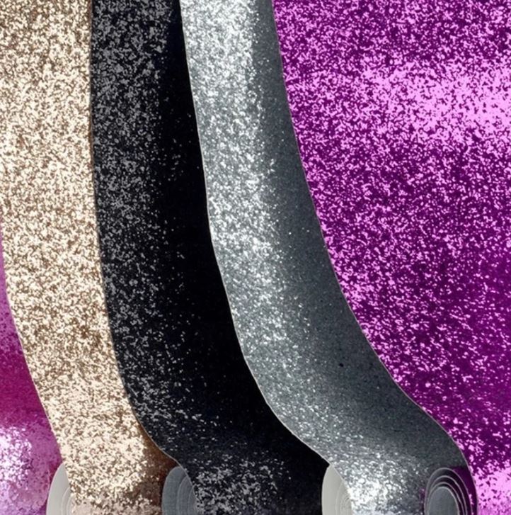 Chunky Glitter Wallcovering Leather Fabric